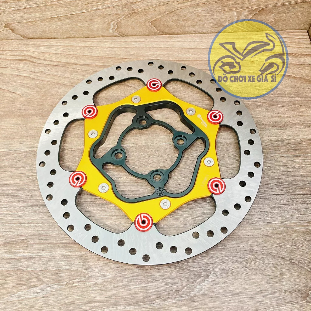 Đĩa thắng rembo over 267mm nút nhôm màu đen