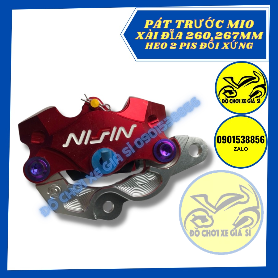 Pát trước Mio nhỏ đĩa 260/267mm xài heo 2 piston đối xứng