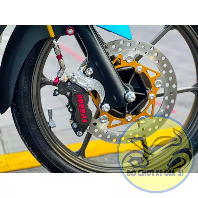 Pát trước Ex135/Sirius đĩa 260mm xài heo 4 piston đối xứng Adelin,Fando...