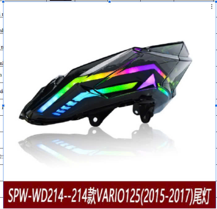 Hậu Vario 2017 ( Mẫu mới Mũi tên )