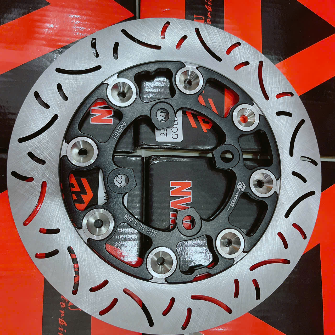 Đĩa thắng 220mm 4 lỗ thông dụng Thương hiệu NVM mẫu k7