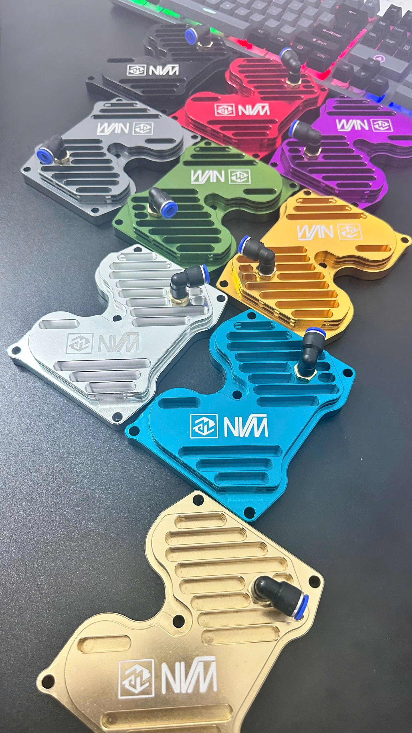 Bộ Nắp Đầu Bò Hợp Kim Nhôm CNC NVM EX135 4s, EX150 có ống hơi