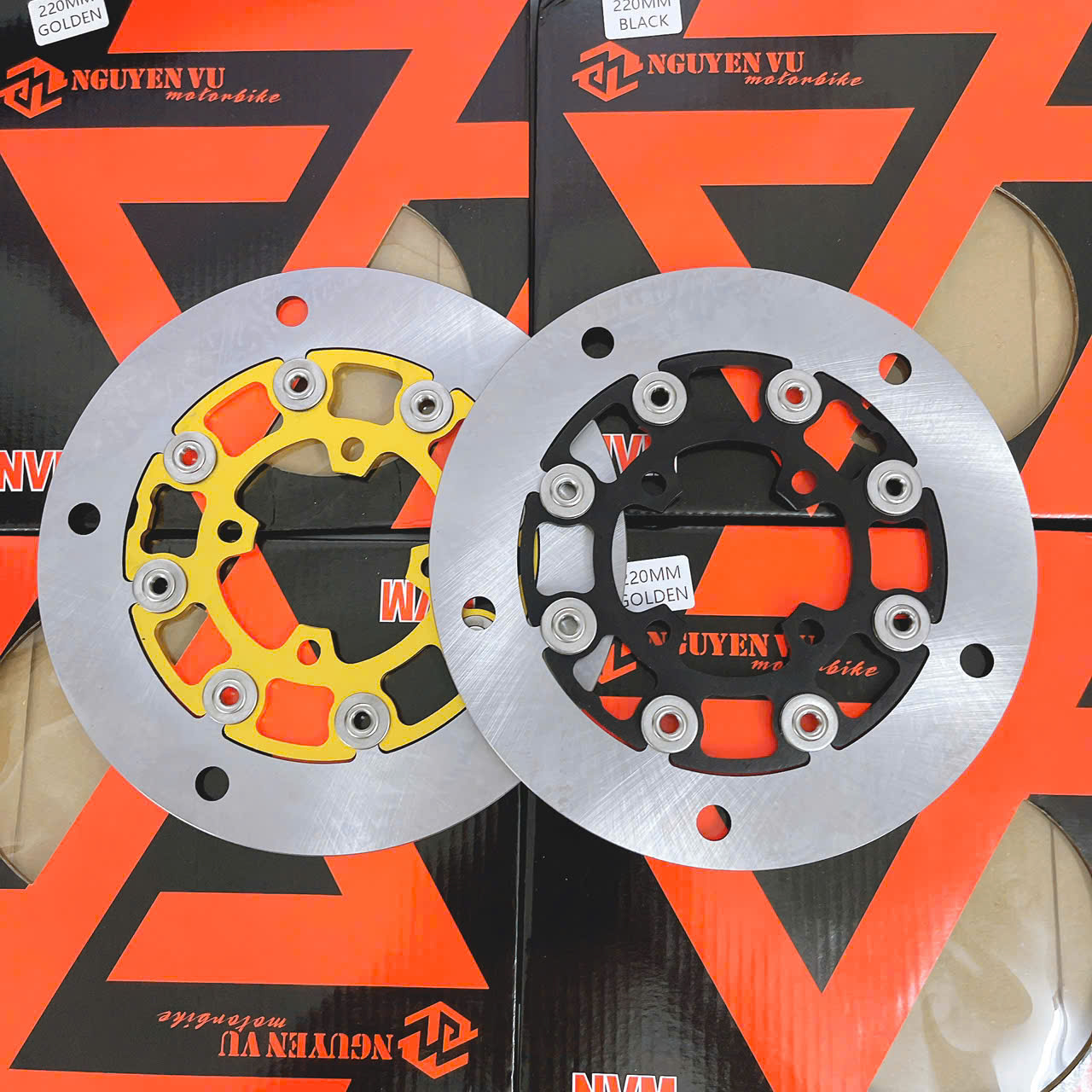 Đĩa thắng 220mm NVM K3 4 lỗ thông dụng lắp được nhiều dòng xe