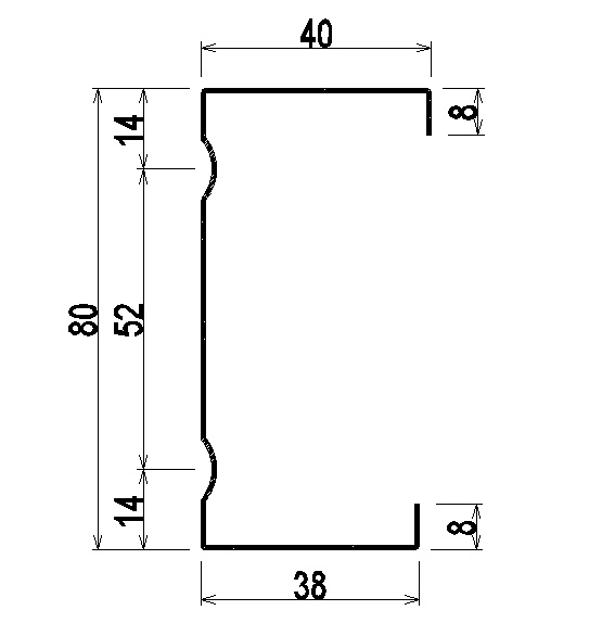 Kích thước thanh kèo TC80