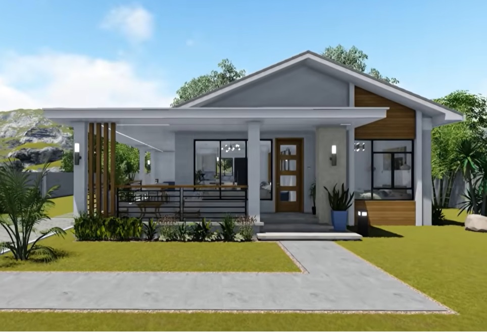 NHÀ VƯỜN 3 PHÒNG NGỦ HIỆN ĐẠI- NHÀ LẮP GHÉP KHUNG THÉP NHẸ