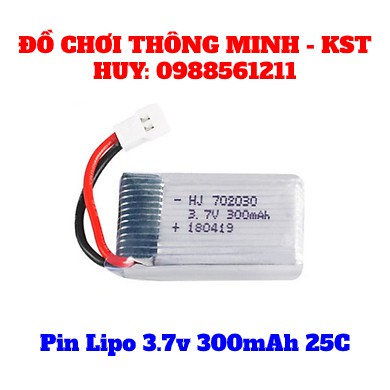 Pin Lipo 1s 300mah 25C