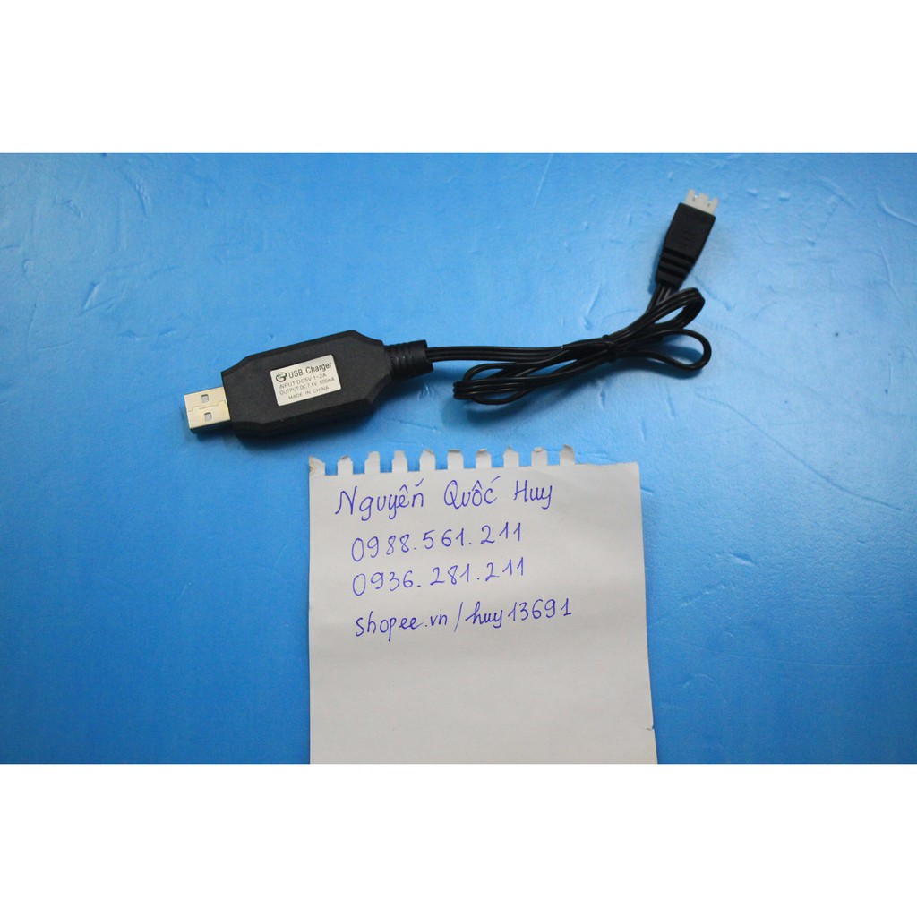 Dây sạc pin 2s qua cổng USB