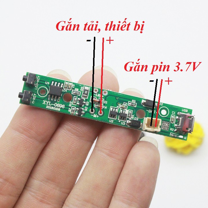 [GIÁ SIÊU RẺ] Mạch sạc pin 3,7v có nút thay đổi điện áp