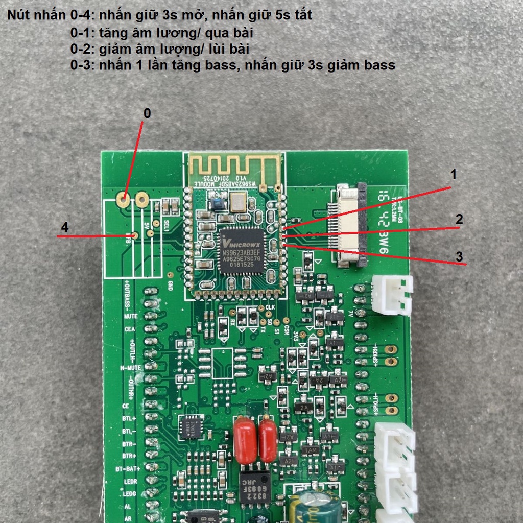 Mạch bluetooth 2.1 mini dùng pin 3.7v chất âm hay