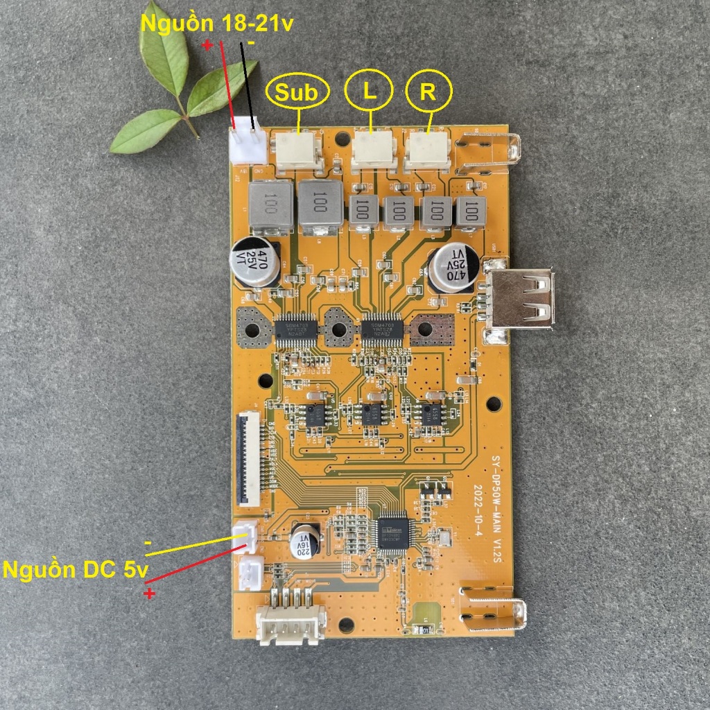 Mạch bluetooth 5.0 MVSilicon BP1048B2 DSP công suất 2.1 có đèn led nháy theo nhạc