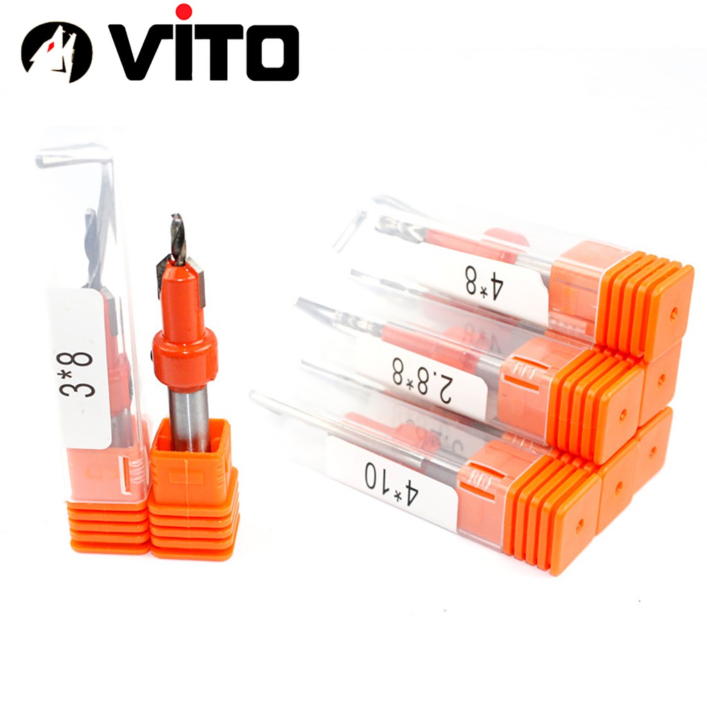 Mũi Khoan Doa Âm Vít Gỗ Vuông Góc 2 Tầng VITO Thép HSS 4341