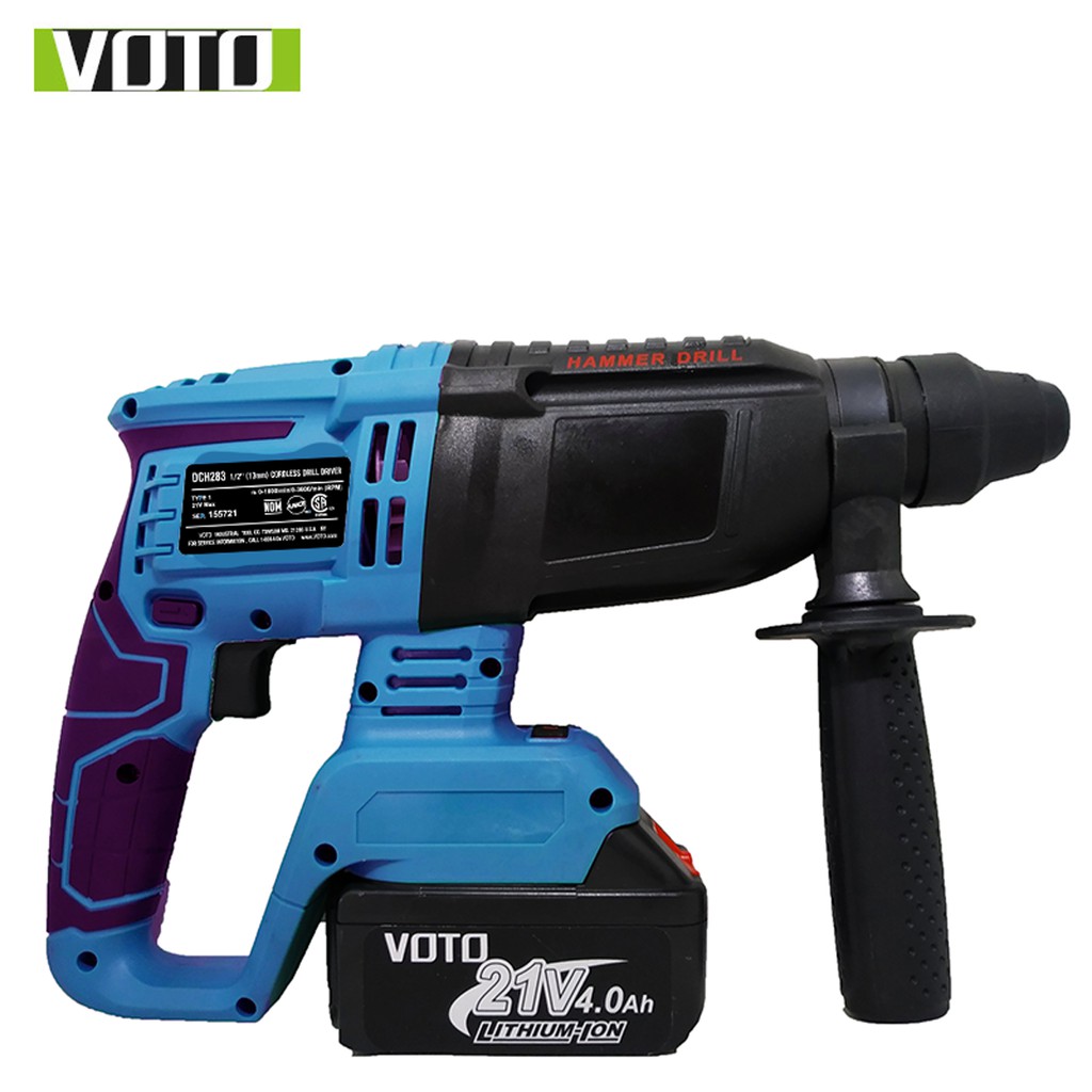 Máy Khoan Bê Tông Pin 3 Chế Độ 21V VOTO Động Cơ Không Chổi Than