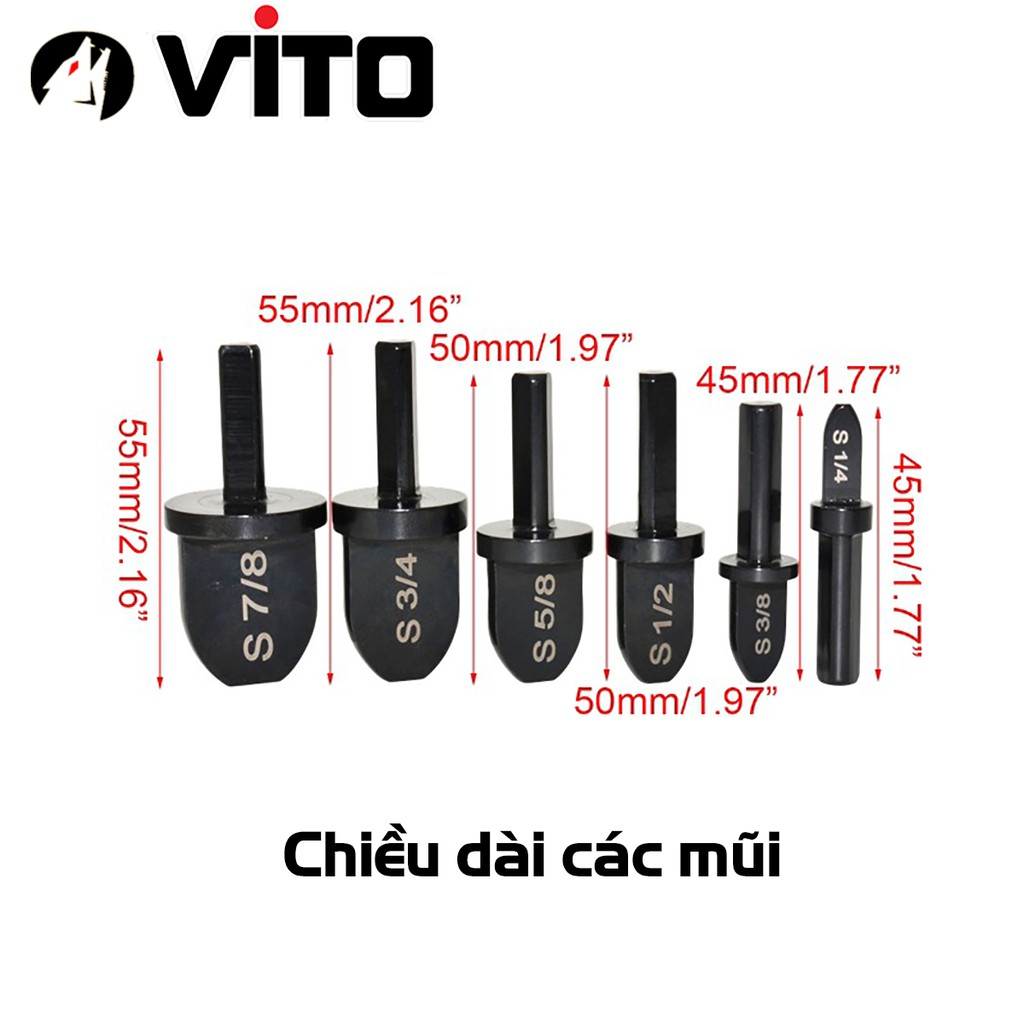 Bộ 6 Mũi Nong Ống Đồng Điều Hòa Điện Nước VITO