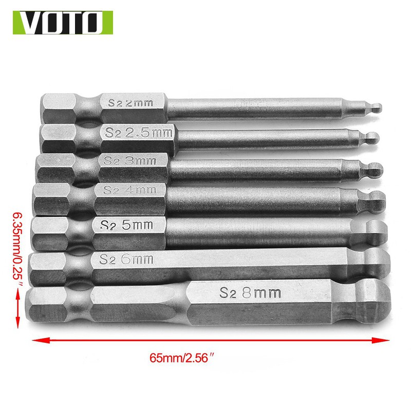 Bộ Vít Đầu Lục Giác Có Bi Chân Lục Giác Thép S2 (Chọn Phân Loại)