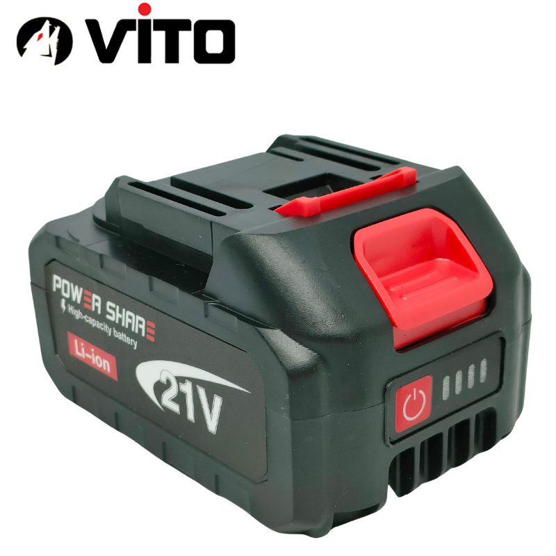 Pin Sạc 21V 10 Cell Dung Lượng 3000mAh Chân Pin MAKITA 40MM VITO Có Đèn Báo Pin Dùng Máy Khoan, Máy Siết Bulong, Máy Mài