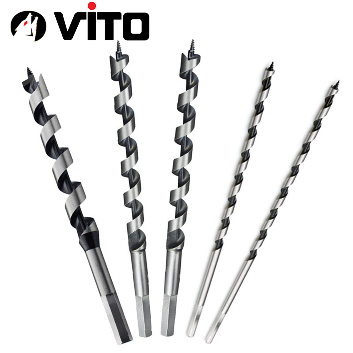 Bộ 5 Mũi Khoan Gỗ Xoắn Ốc Auger VITO Kích Thước 6-14mm Dài 230mm Chân Lục Giác