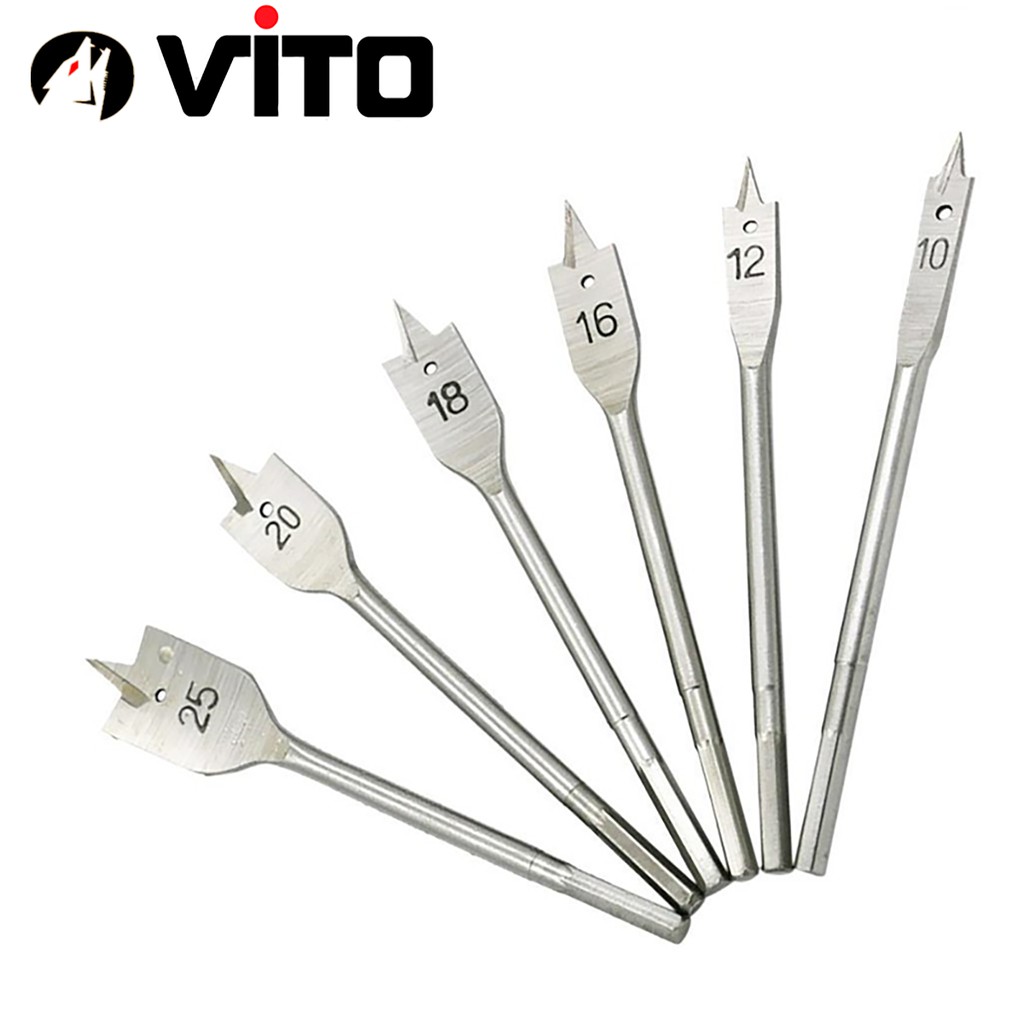 Bộ 6 Mũi Khoan Khoét Lỗ Gỗ VITO Hình Đuôi Cá Chuyên Dụng