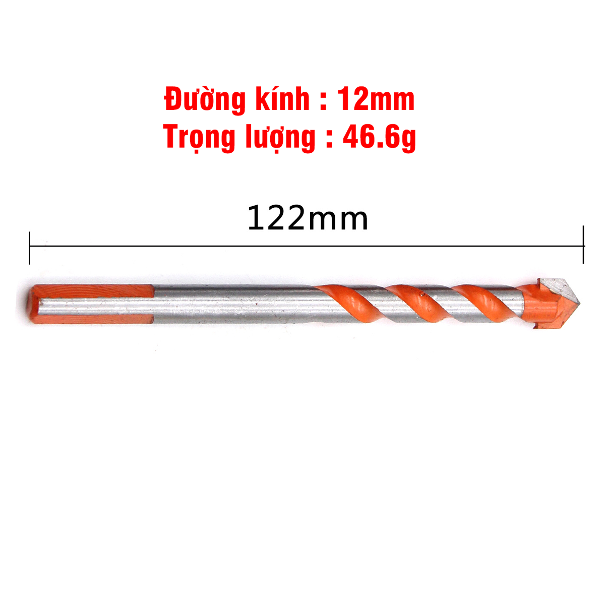 Mũi Khoan Đa Năng 2 Cạnh Chân Tam Giác VITO Khoan Tường, Kính, Đá, Gạch Men