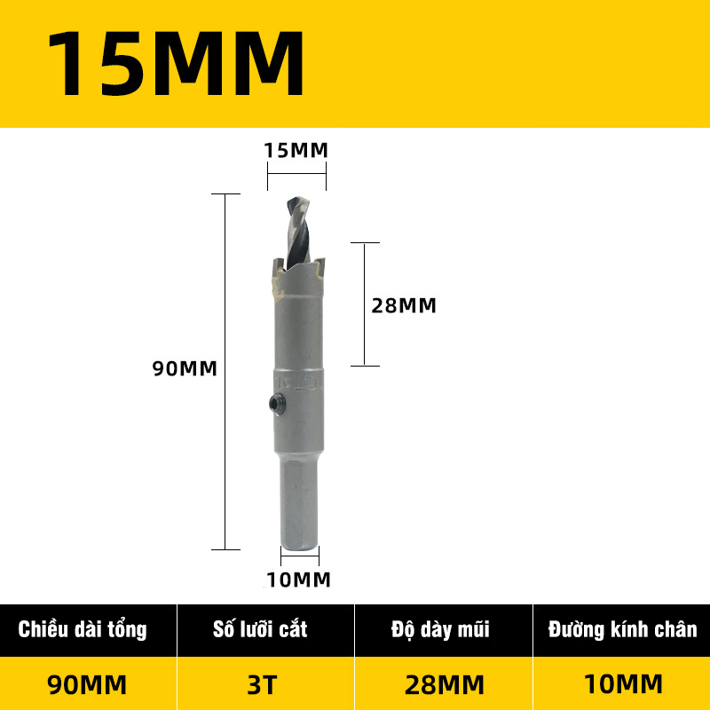 Mũi Khoét Inox, Sắt,Thép VITO Chất Liệu Hợp Kim TCT Đúc Nguyên Khối Chuyên Dụng