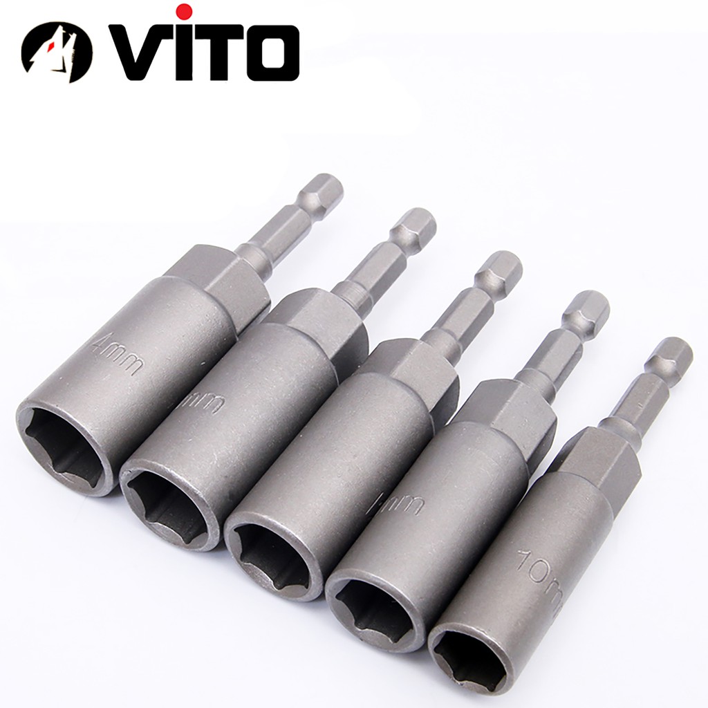 Chụp Bulong Sâu Lòng Bắn Vít Chân Lục Giác VITO Dài 80mm Các Kích Cỡ