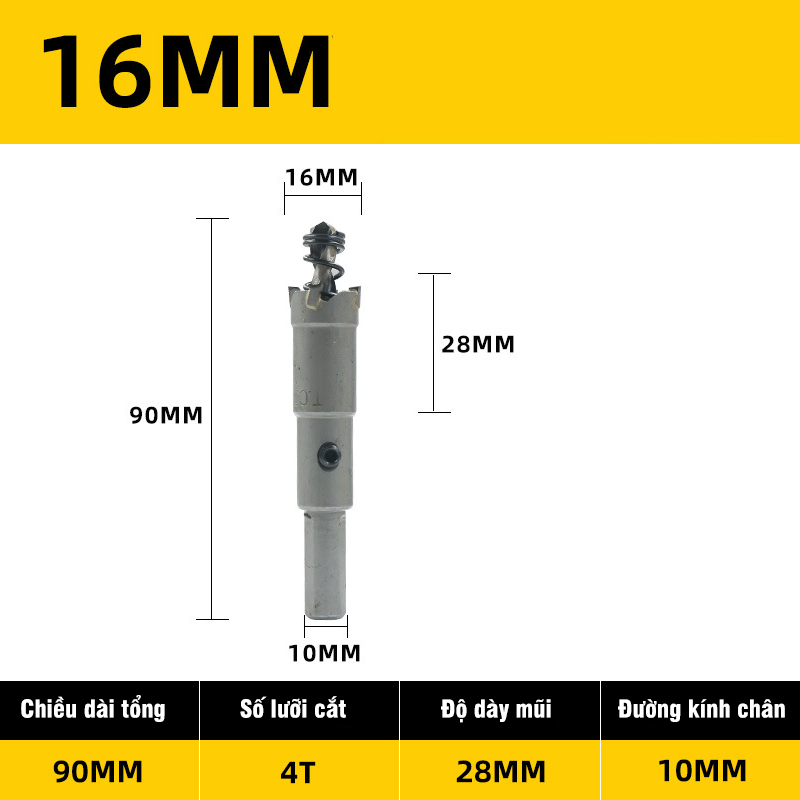 Mũi Khoét Inox, Sắt,Thép VITO Chất Liệu Hợp Kim TCT Đúc Nguyên Khối Chuyên Dụng