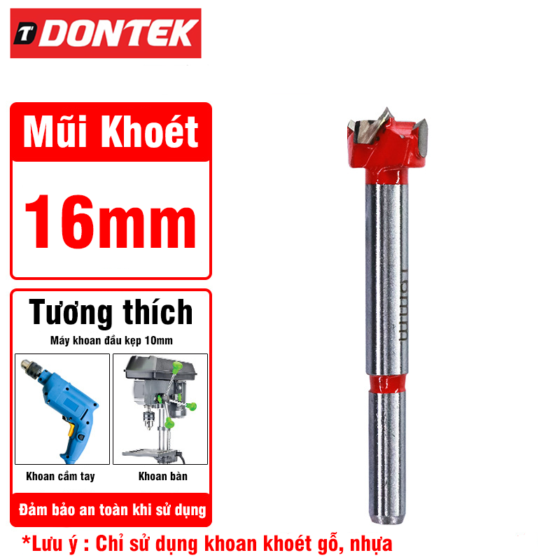 Mũi Khoan Khoét Lỗ Gỗ, Nhựa VITO Chuôi Tròn Kích Thước 16-60mm