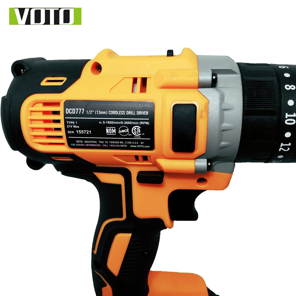 Máy Khoan Pin VOTO 21V 3 Chức Năng Động Cơ 775 Đầu Kẹp 13mm
