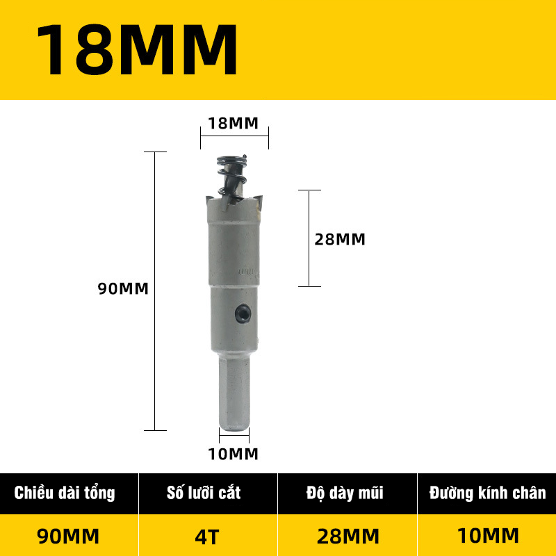 Mũi Khoét Inox, Sắt,Thép VITO Chất Liệu Hợp Kim TCT Đúc Nguyên Khối Chuyên Dụng