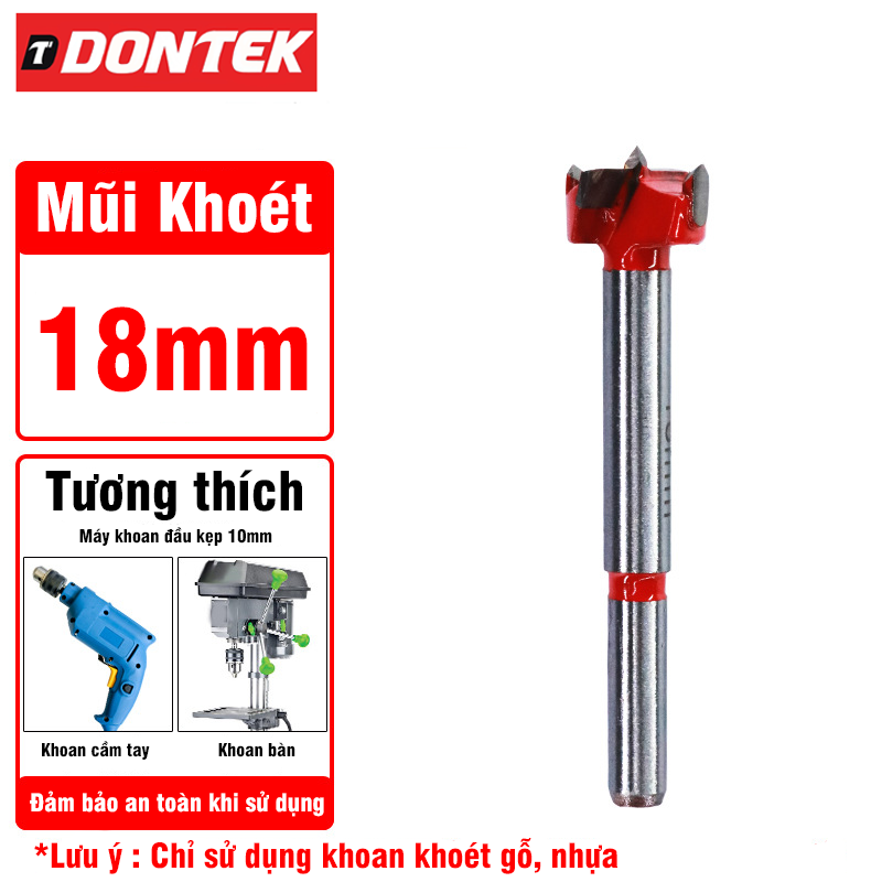 Mũi Khoan Khoét Lỗ Gỗ, Nhựa VITO Chuôi Tròn Kích Thước 16-60mm