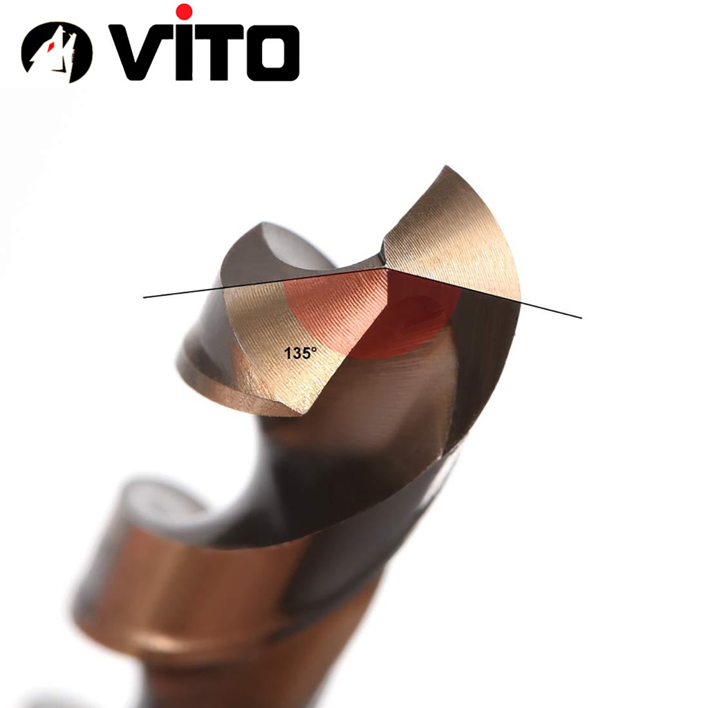 Mũi Khoan Xoắn Chân Tròn 6-13mm VITO Chất Liệu HSS CO M35 Chuyên Dụng Khoan Inox, Sắt, Thép