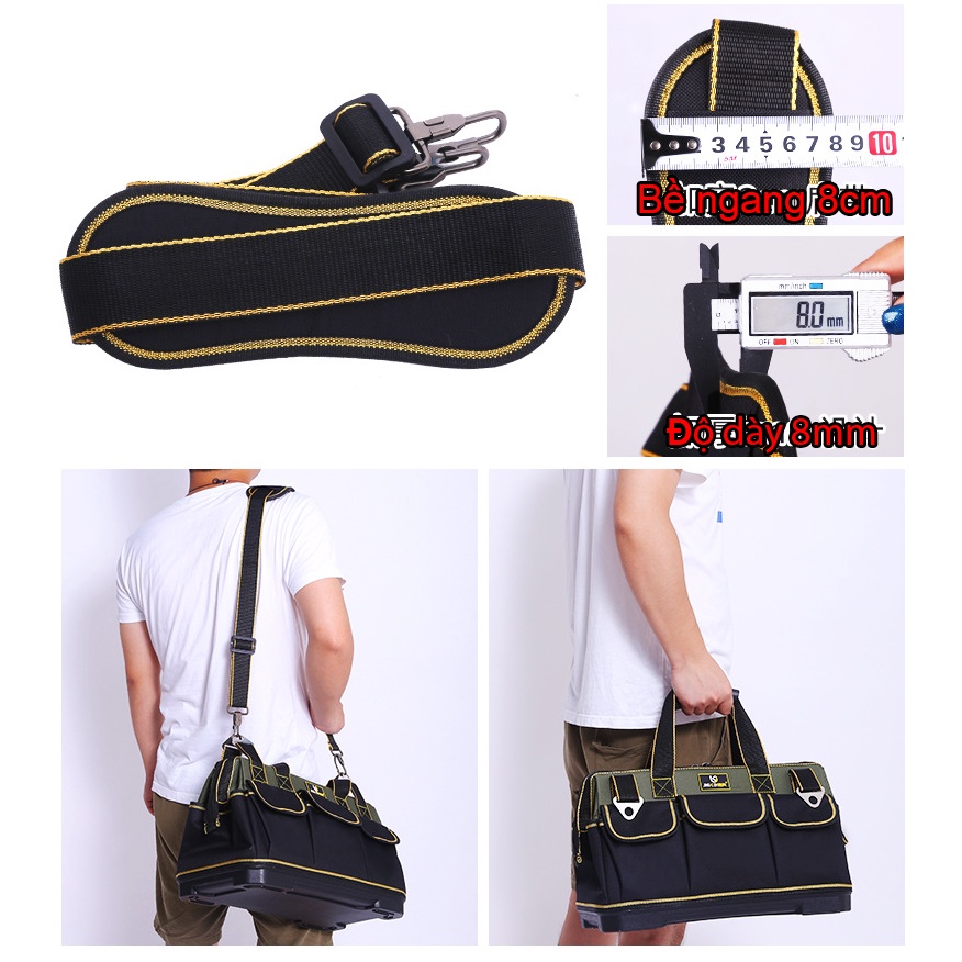 Túi Đựng Đồ Nghề Đế Nhựa Chịu Lực Chống Thấm Siêu Bền Giỏ Xách Dụng Cụ Đáy Cứng