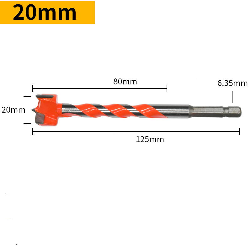 Mũi Khoan Khoét Lỗ Gỗ, Nhựa VITO Lưỡi Hợp Kim 16-25mm Chuôi Lục Giác