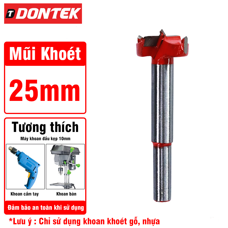 Mũi Khoan Khoét Lỗ Gỗ, Nhựa VITO Chuôi Tròn Kích Thước 16-60mm