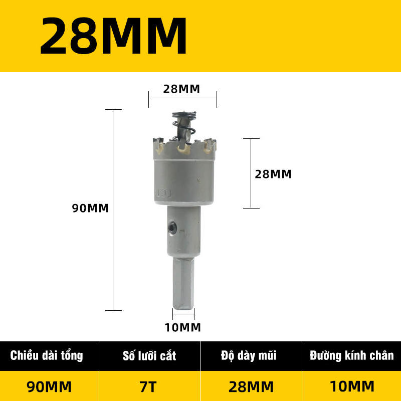 Mũi Khoét Inox, Sắt,Thép VITO Chất Liệu Hợp Kim TCT Đúc Nguyên Khối Chuyên Dụng