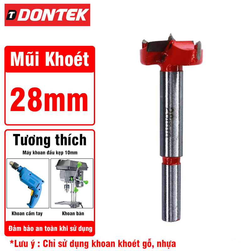 Mũi Khoan Khoét Lỗ Gỗ, Nhựa VITO Chuôi Tròn Kích Thước 16-60mm