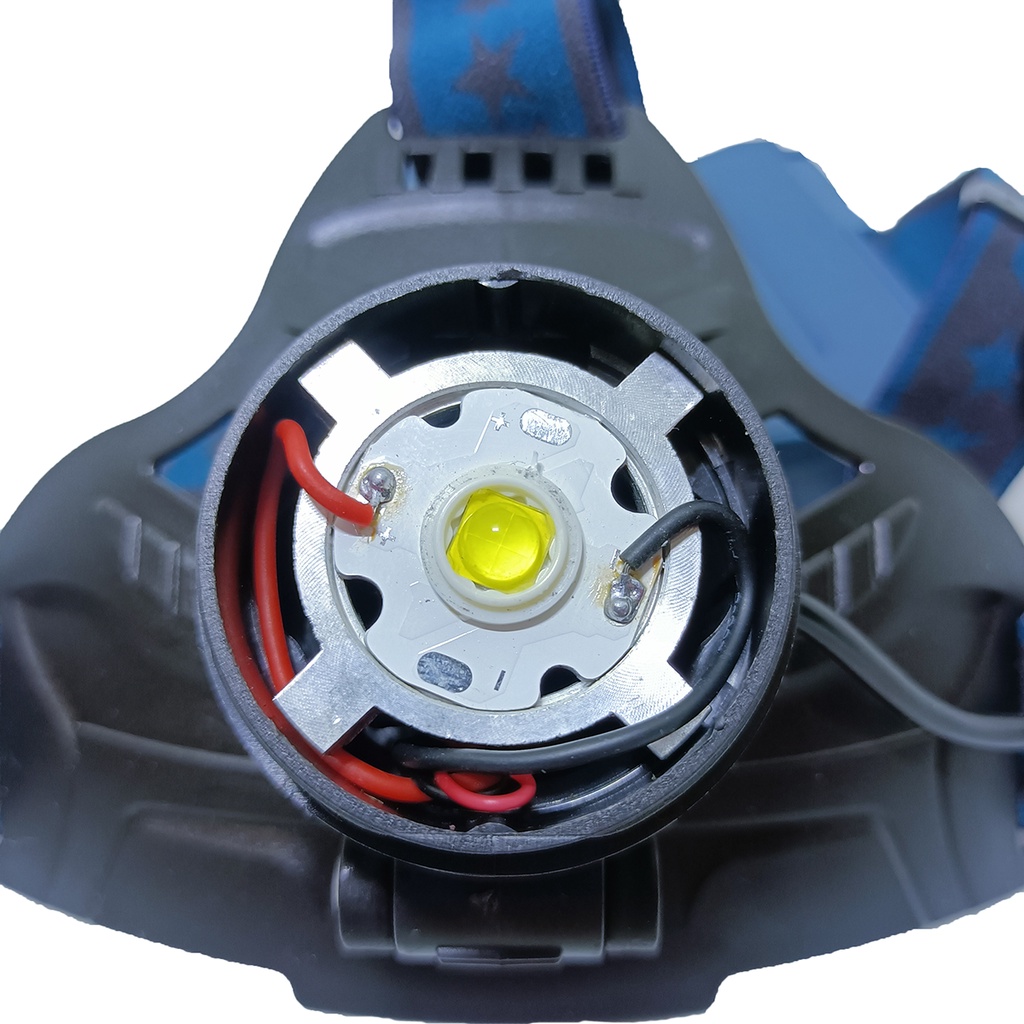 Đèn Pin Đội Đầu W644 Siêu Sáng 2400 Lumen Dùng Pin 18650 Chóa Nhôm Có Quạt Tản Nhiệt