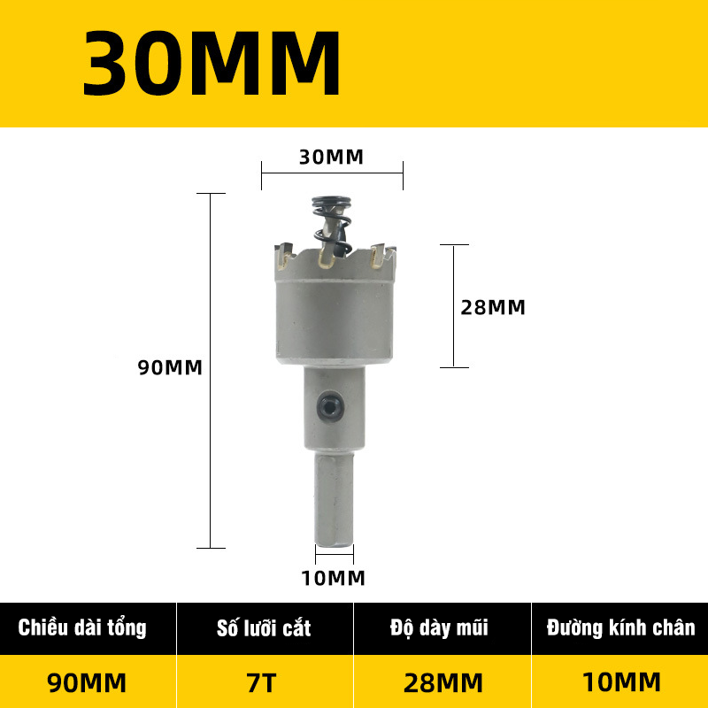 Mũi Khoét Inox, Sắt,Thép VITO Chất Liệu Hợp Kim TCT Đúc Nguyên Khối Chuyên Dụng