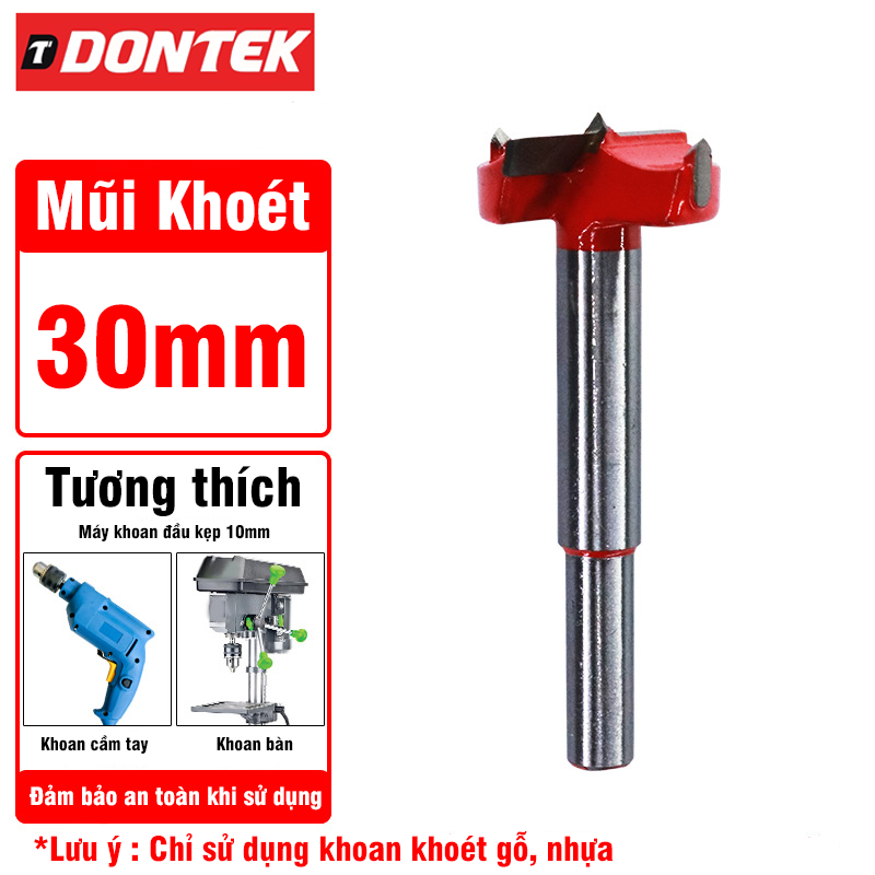 Mũi Khoan Khoét Lỗ Gỗ, Nhựa VITO Chuôi Tròn Kích Thước 16-60mm