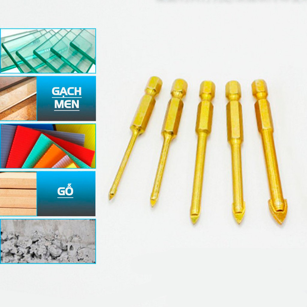 Mũi Khoan Gạch Men, Khoan Kính, Khoan Đá Các Kích Thước