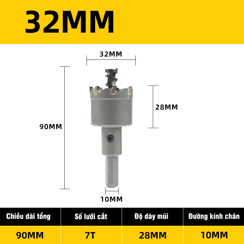 Mũi Khoét Inox, Sắt,Thép VITO Chất Liệu Hợp Kim TCT Đúc Nguyên Khối Chuyên Dụng