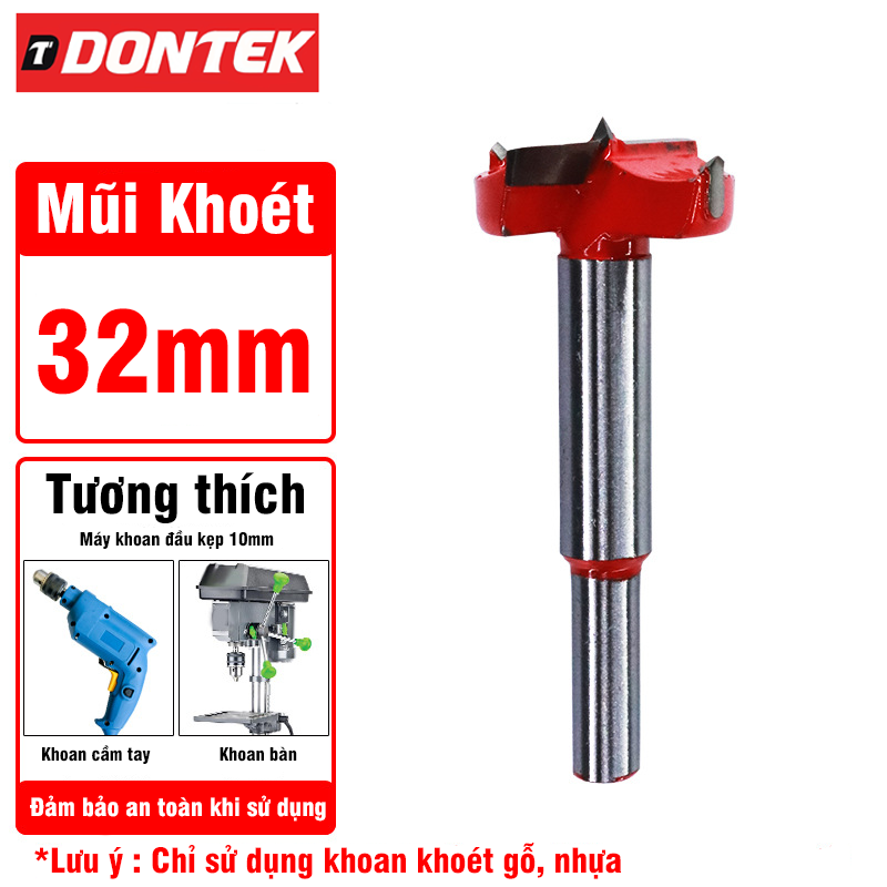 Mũi Khoan Khoét Lỗ Gỗ, Nhựa VITO Chuôi Tròn Kích Thước 16-60mm