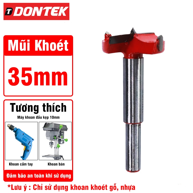 Mũi Khoan Khoét Lỗ Gỗ, Nhựa VITO Chuôi Tròn Kích Thước 16-60mm