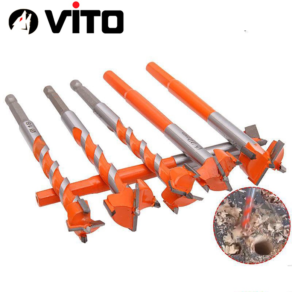 Mũi Khoan Khoét Lỗ Gỗ, Nhựa VITO Lưỡi Hợp Kim 16-25mm Chuôi Lục Giác