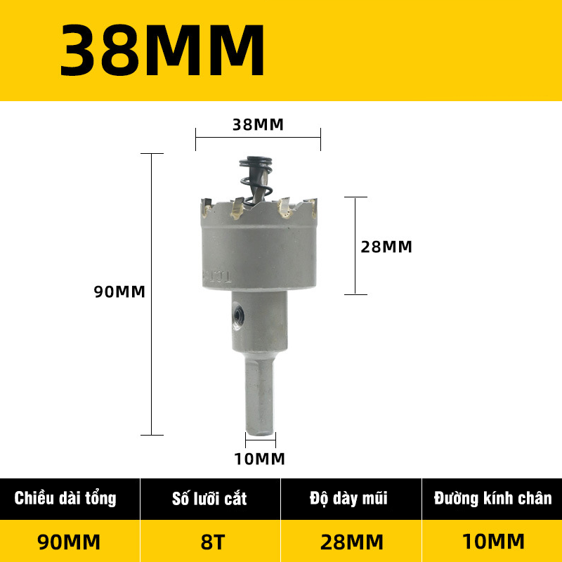 Mũi Khoét Inox, Sắt,Thép VITO Chất Liệu Hợp Kim TCT Đúc Nguyên Khối Chuyên Dụng