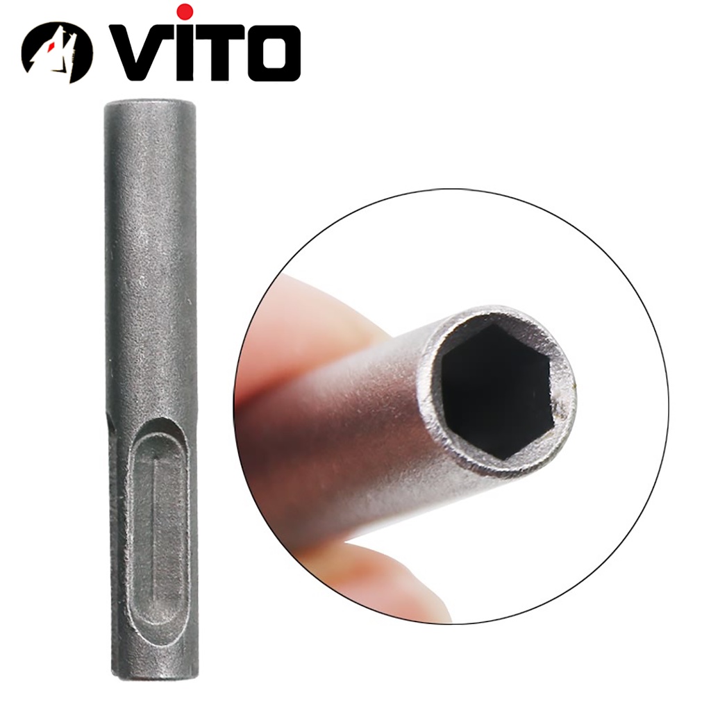 Đầu Chuyển Đổi Chân SDS Plus Máy Khoan Bê Tông Sang Chân Lục Giác 6.35mm Bắn Vít VITO