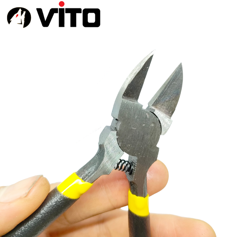 Kìm Cắt Cao Cấp Thép CR-V Cắt Sát Linh Kiện Điện Tử Cán Bọc Cao Su VITO Nhập Khẩu