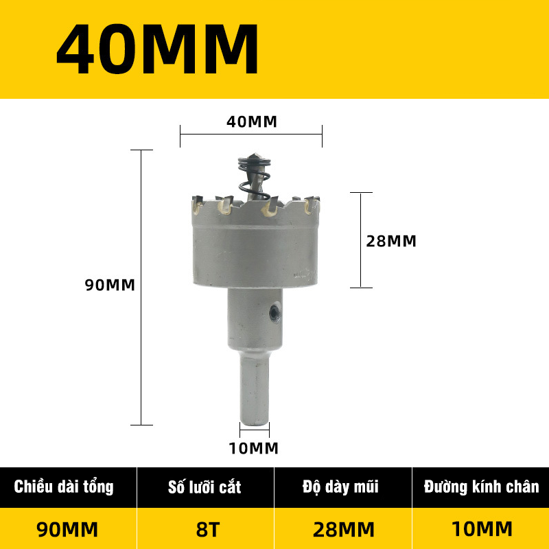 Mũi Khoét Inox, Sắt,Thép VITO Chất Liệu Hợp Kim TCT Đúc Nguyên Khối Chuyên Dụng
