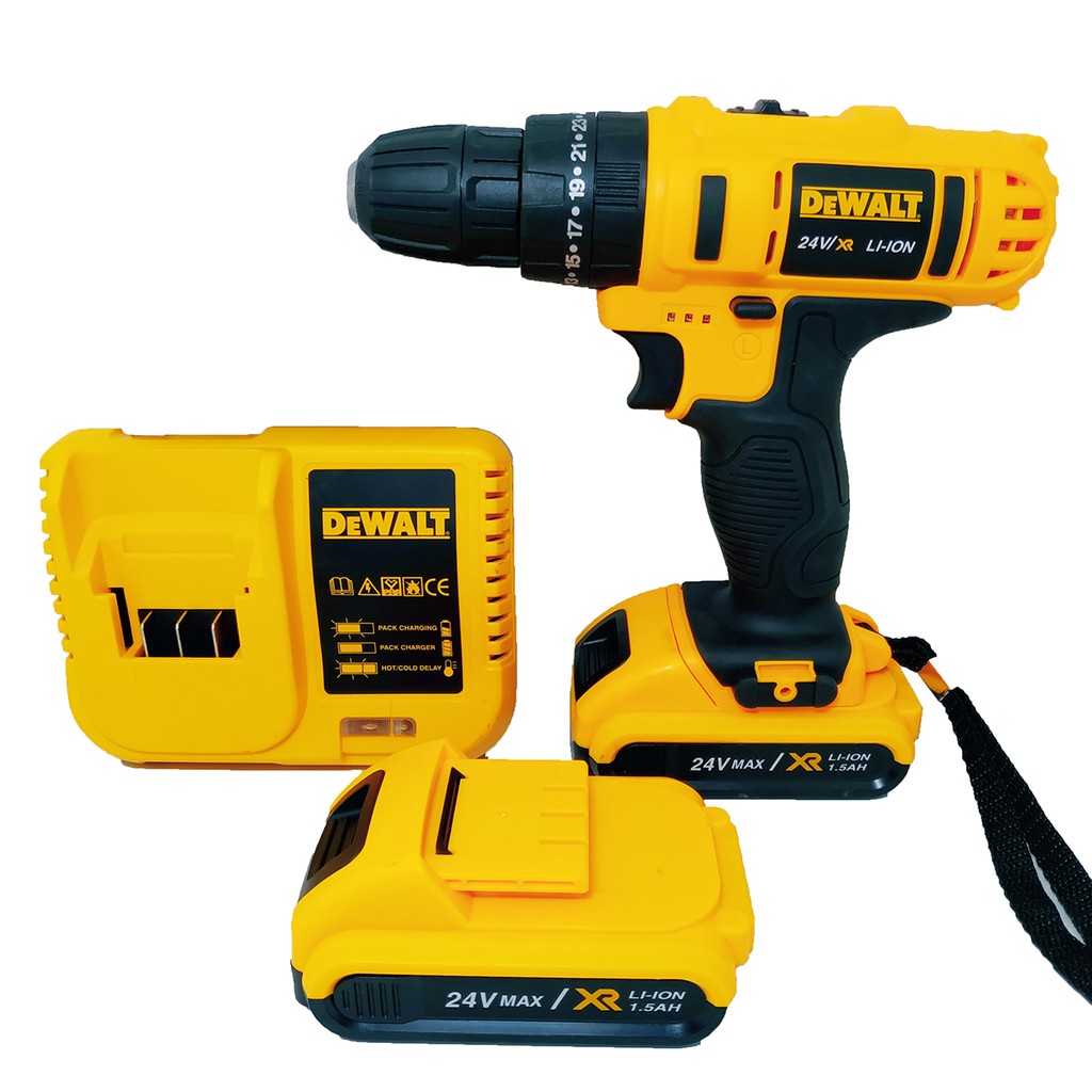 Máy Khoan Pin Vặn Vít DeWALT 21V Có Búa Hộp Nhựa (Pin Đủ 5 Cell)