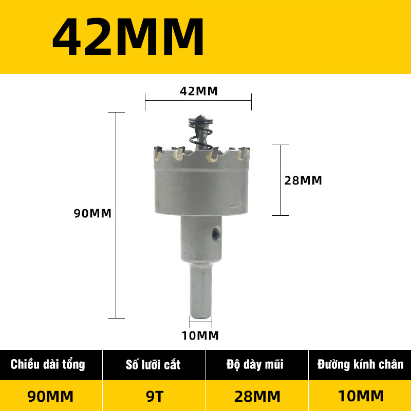 Mũi Khoét Inox, Sắt,Thép VITO Chất Liệu Hợp Kim TCT Đúc Nguyên Khối Chuyên Dụng