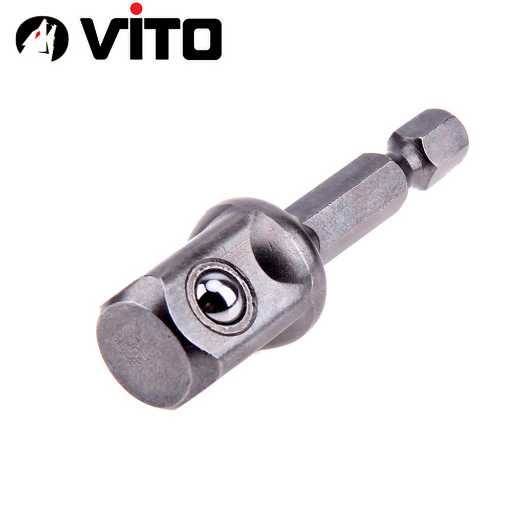 Bộ 3 Đầu Chuyển Sang Khẩu Bulong 1/4" 3/8" 1/2" VITO Gắn Cho Máy Khoan, Máy Bắn Vít
